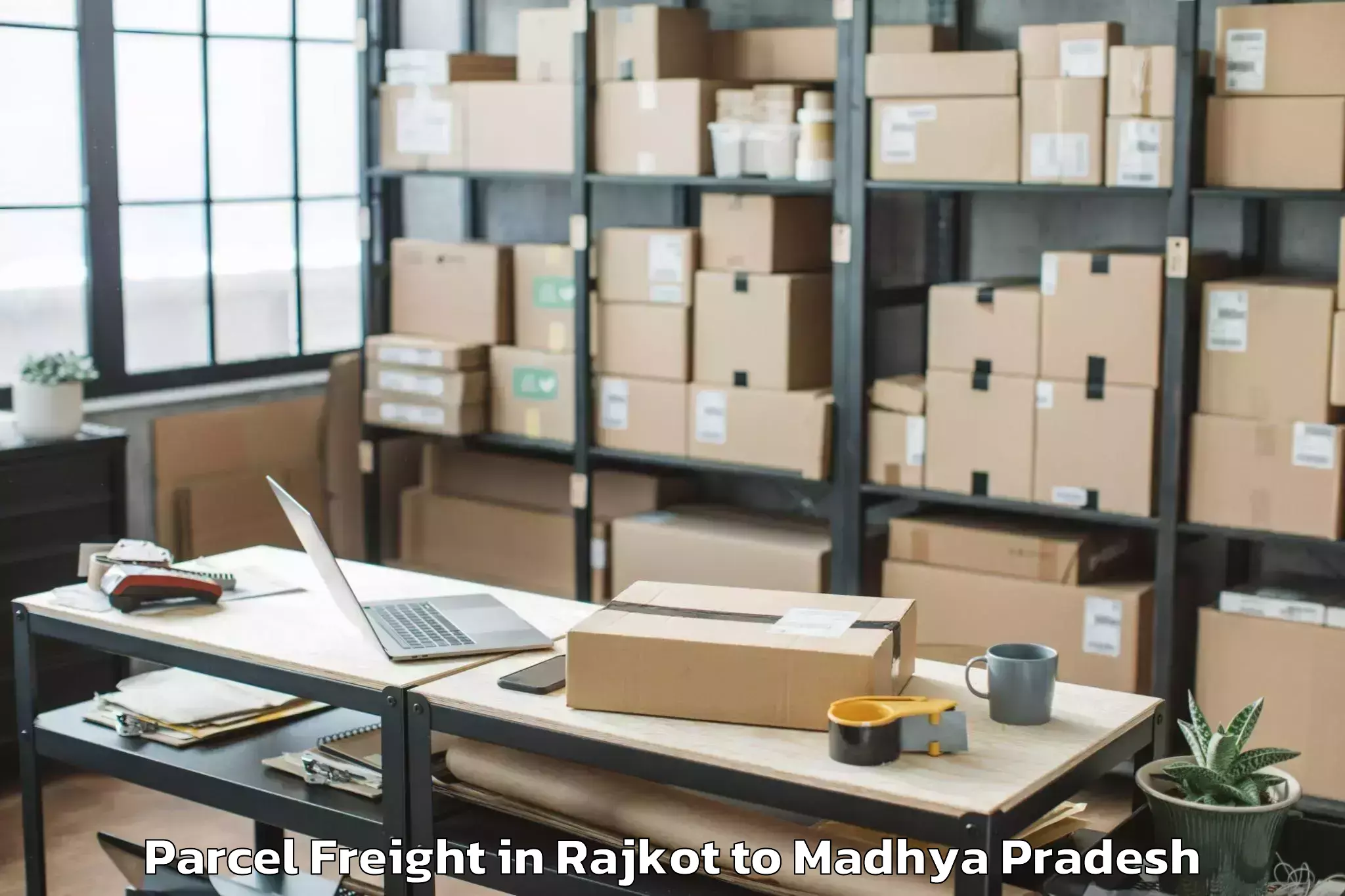 Efficient Rajkot to Iiit Bhopal Parcel Freight